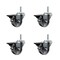 Service Caster 3 Inch Semi Steel Wheel Swivel 58 Inch Threaded Stem Caster Set with Brake SCC SCC-TS20S314-SSS-PLB-58212-4 - alternate 1